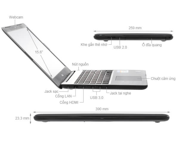 Dell Inspiron N5567 cấu h&igrave;nh