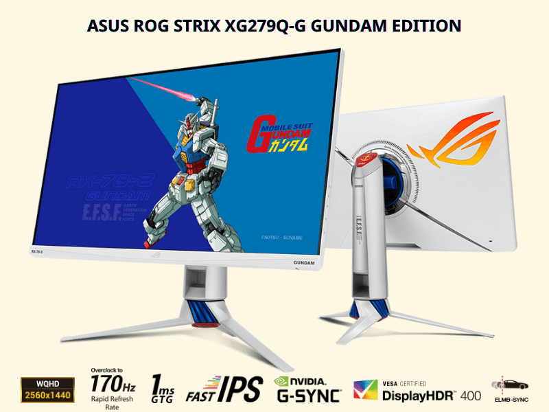 M&agrave;n h&igrave;nh Asus ROG Strix XG279Q-G GUNDAM EDITION
