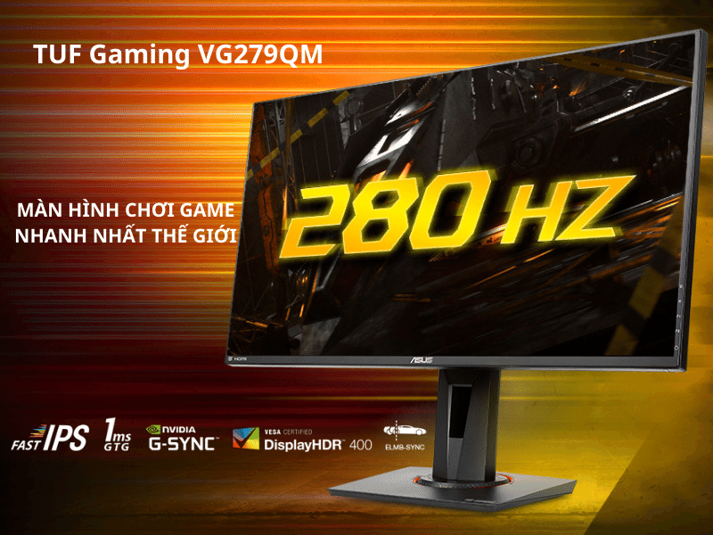 M&agrave;n h&igrave;nh ASUS Tuf Gaming VG279QM 27 inch/ FHD/ Fast IPS/ 280Hz/ 1ms