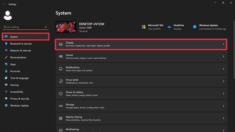 cách bật night light trên windows 11
