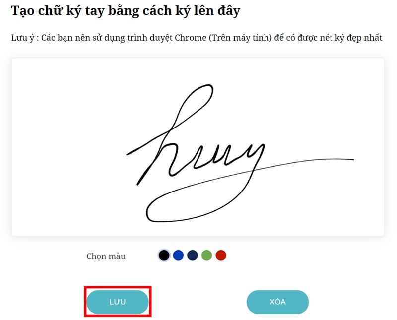 Chữ k&yacute; online