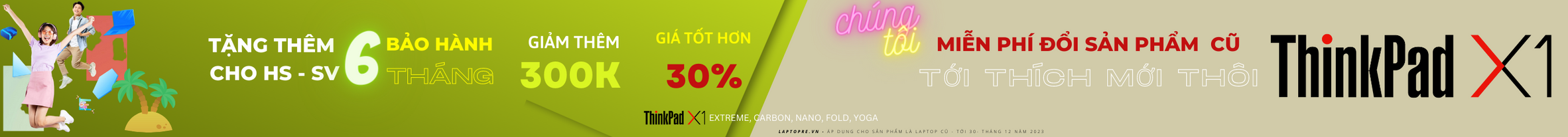 Banner Laptop ThinkPad X1 Yoga Gen 4 Cũ