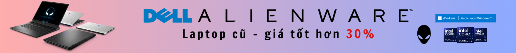 Banner Laptop Dell Alienware Mới