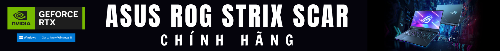 Banner Laptop Asus Rog Strix Scar Cũ