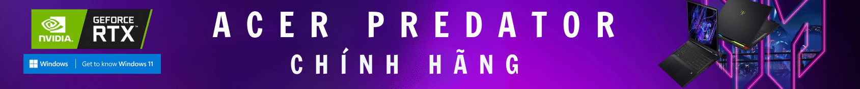 Banner Laptop Acer Predator Mới Nhập Khẩu