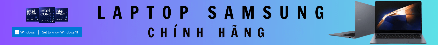 Banner Laptop Samsung Galaxy Book Mới Chính Hãng