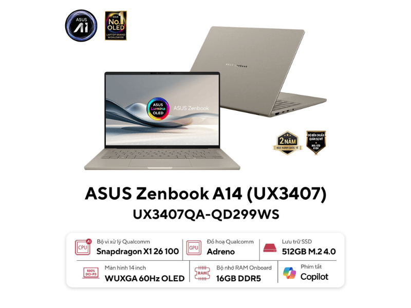 ASUS Zenbook A14 UX3407QA-QD299WS
