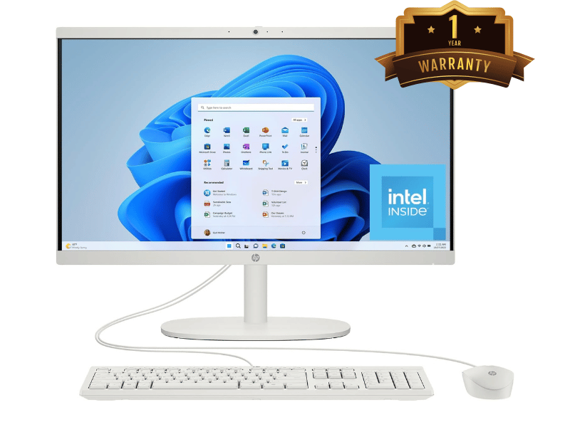 PC HP All in One 22-dg0017d AY8C5PA (Core i3-N300 | 8GB | 256GB | 21.5 inch | Win11| Trắng)