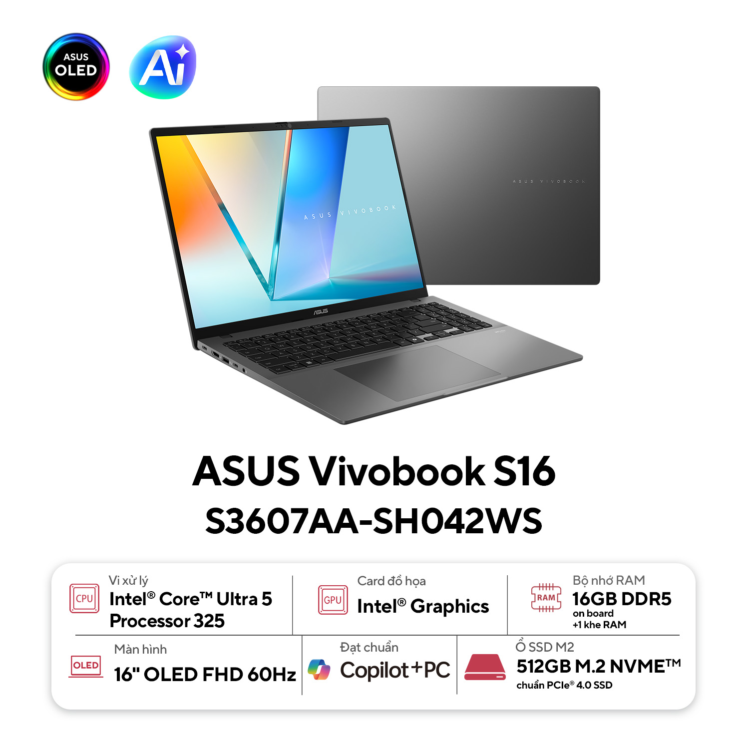 Laptop ASUS Vivobook S16 S3607AA-SH042W