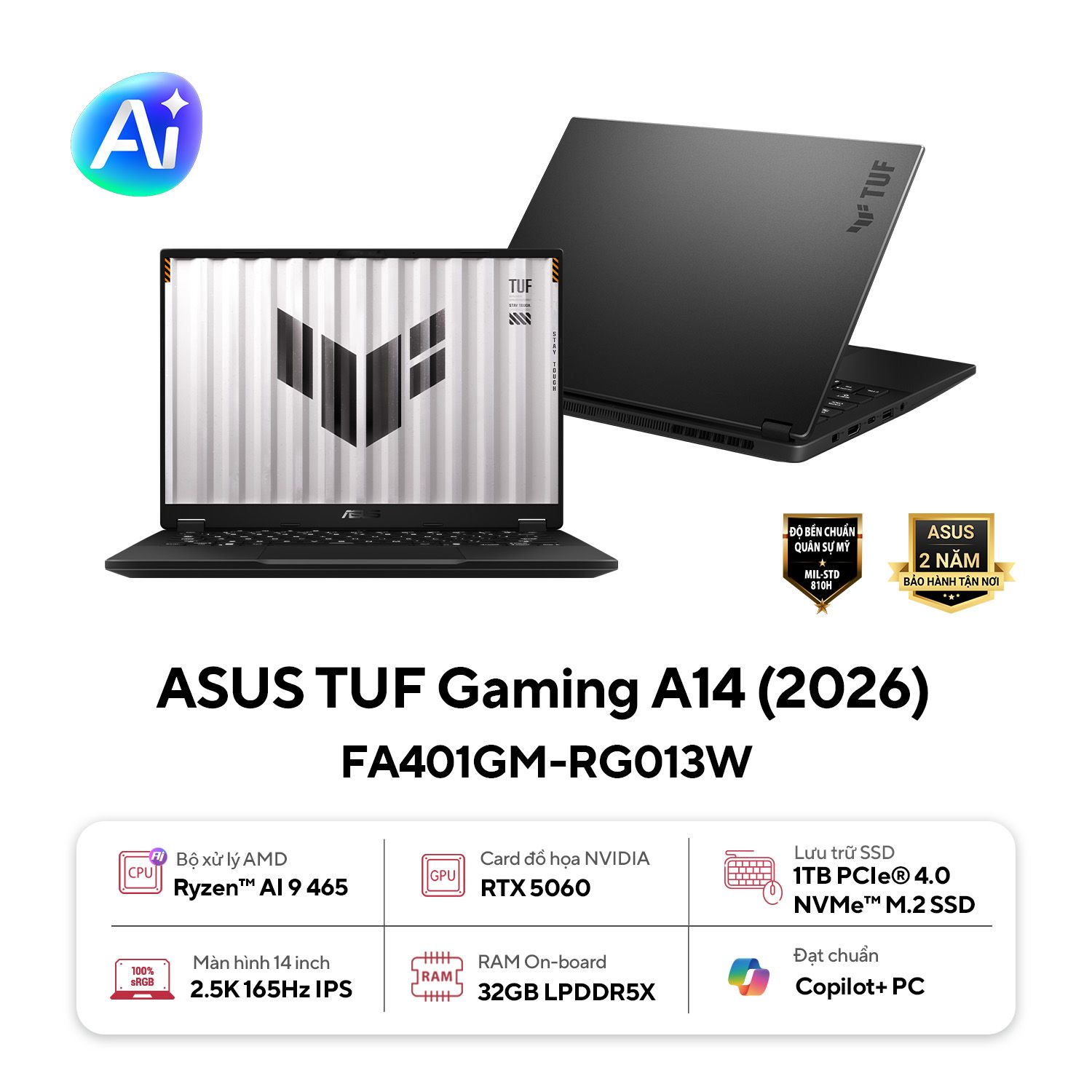 Laptop ASUS TUF Gaming A14 FA401GM-RG013W