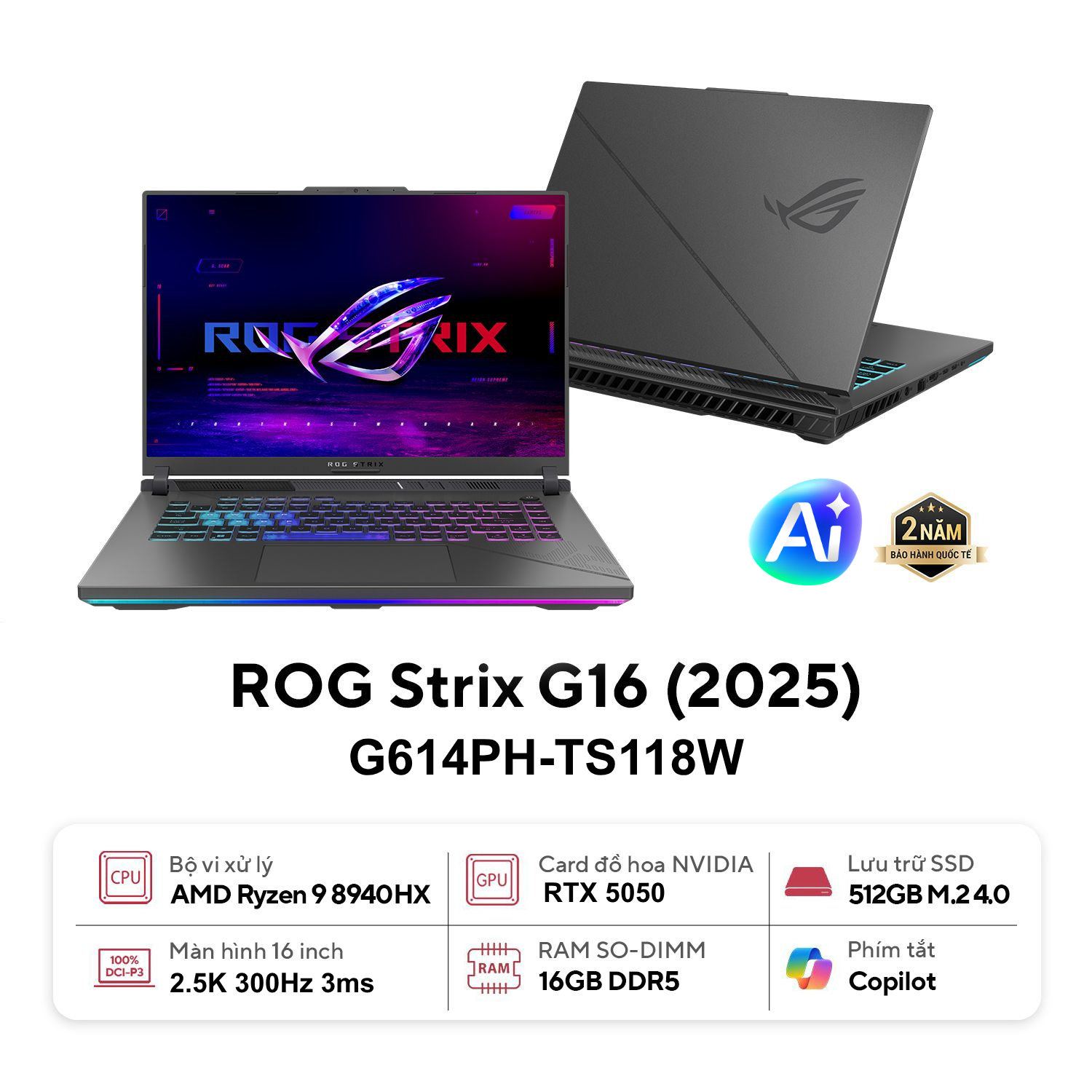 ASUS ROG Strix G16 G614PH-TS118W